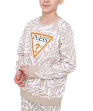 GUESS KIDS ACTIVE Sweat-shirt à col rond avec imprimé all-over imprimé zèbre beige - Bébé Sweat - 1