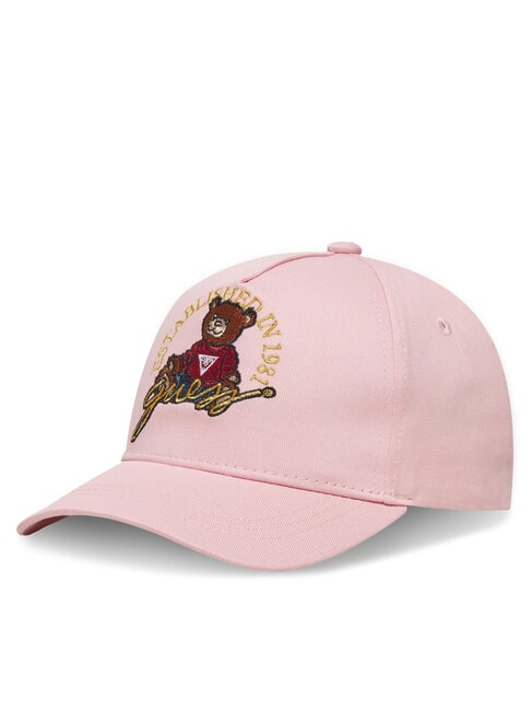 GUESS KIDS Casquette de baseball brodée ours en peluche rose barbe à papa - Chapeau de bébé