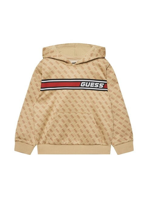 GUESS KIDS ACTIVE MINI ME Sweat à capuche coupe régulière 4g aop beige blanc - Bébé Sweat