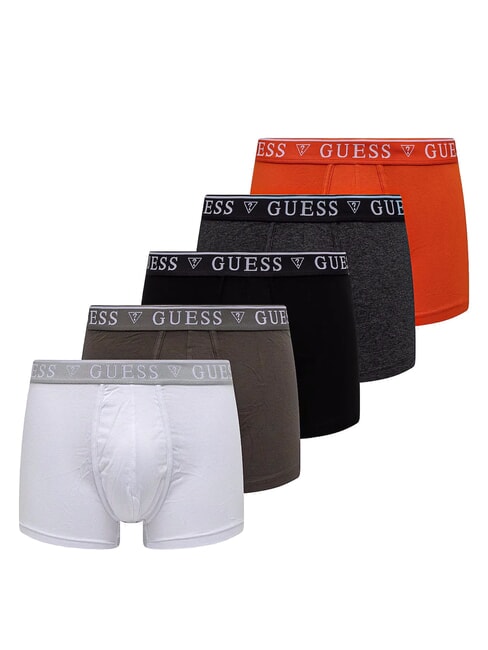 GUESS LOGO CLASSIC 5 boxers multicolores noir blanc gris lave ou - Slip homme