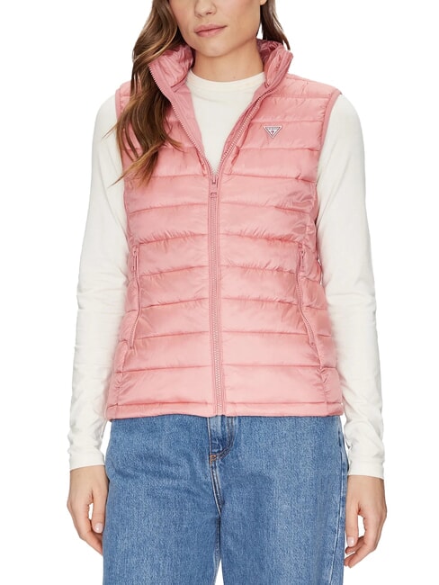 GUESS JEANS PUFFER Doudoune sans manches légèrement rose - Gilet femme