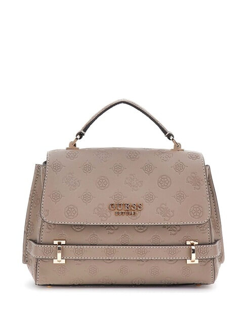 GUESS ZARELA Sac à main cartable logo taupe foncé - Sacs pour Femme