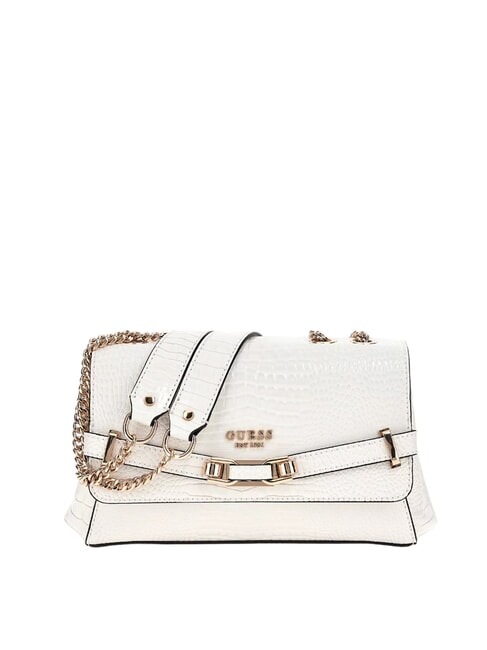 GUESS SILVYE Sac convertible à imprimé crocodile blanc - Sacs pour Femme