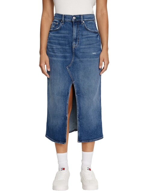 TOMMY HILFIGER TH JEANS Jupe longue en jean denim moyen - Jupes pour femmes