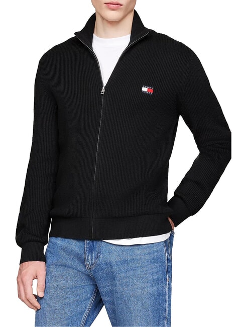 TOMMY HILFIGER TH JEANS  Pull zippé noir - Pulls pour hommes