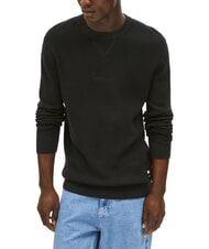 TOMMY HILFIGER TH JEANS Pull col rond noir - Pulls pour hommes - 1