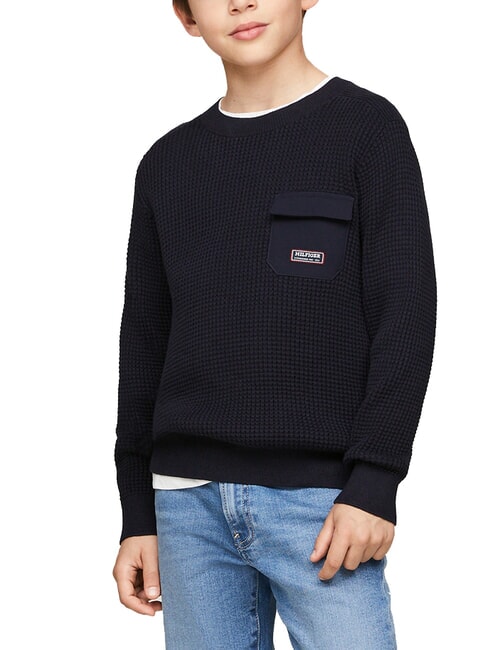 TOMMY HILFIGER TH KIDS Pull en coton ciel du désert - Pulls pour enfants