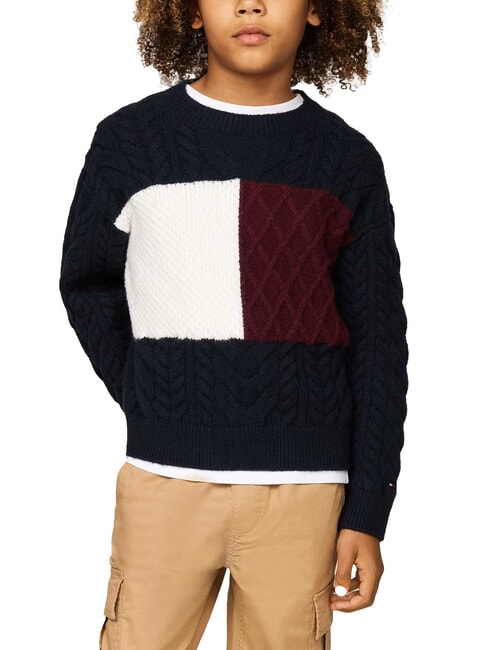 TOMMY HILFIGER TH KIDS Pull col rond ciel du désert - Pulls pour enfants