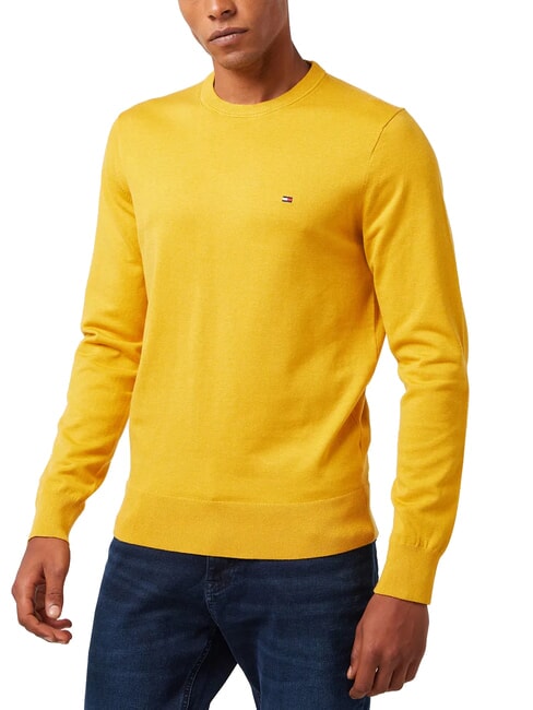TOMMY HILFIGER 1985 CREW Sweat-shirt en coton mélangé ville jaune - Pulls pour hommes