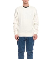 TOMMY HILFIGER PIMA Pull &agrave; col rond en cachemire m&eacute;lang&eacute; - Pulls pour hommes