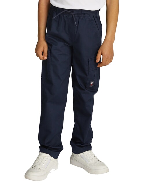 TOMMY HILFIGER TH KIDS Pantalon unisexe en coton ciel du désert - Pantalons pour enfants