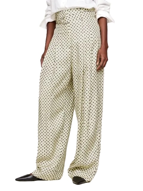 TOMMY HILFIGER TH  Pantalon léger écharpe héritage/zeste de citron - Pantalons pour femmes