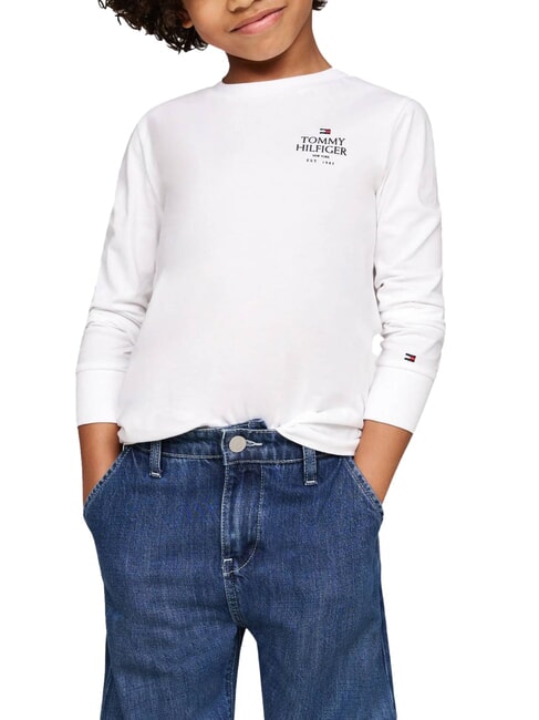 TOMMY HILFIGER TH KIDS T-shirt en coton blanc - Tee-shirt enfant
