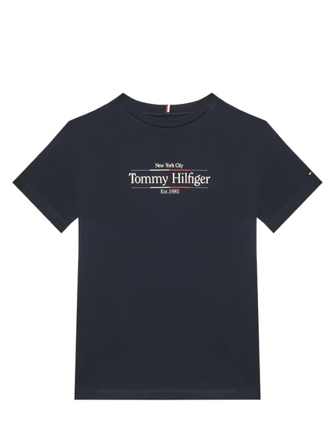 TOMMY HILFIGER TH KIDS T-shirt en coton à manches courtes ciel du désert - Tee-shirt enfant