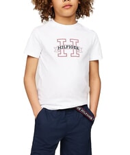 TOMMY HILFIGER TH KIDS T-shirt en coton à manches courtes - Tee-shirt enfant