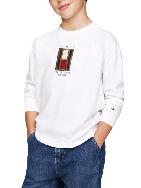 TOMMY HILFIGER TH KIDS T-shirt en coton pour enfants blanc - Tee-shirt enfant