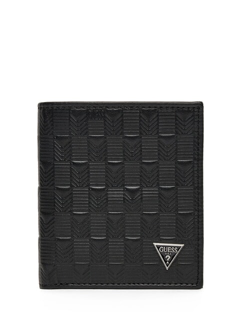 GUESS MADRID Portefeuille en cuir NOIR - Portefeuilles Homme