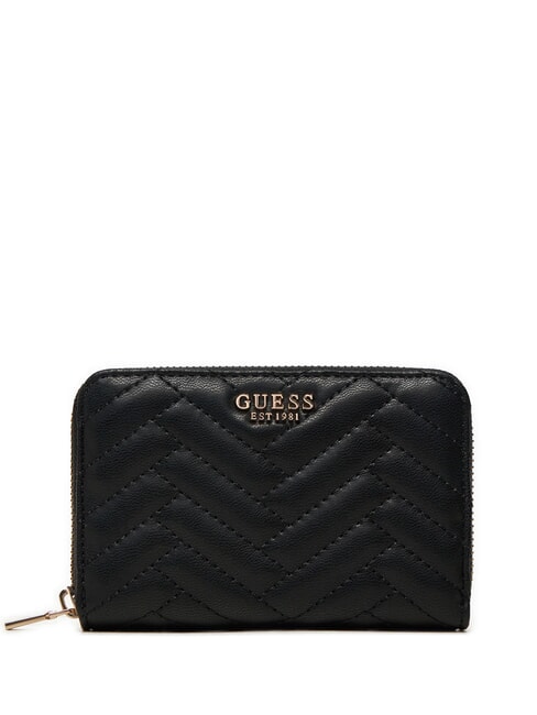 GUESS ANNING Portefeuille zippé NOIR - Portefeuilles Femme