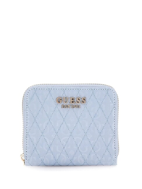 GUESS BETULA Petit portefeuille zippé bleu orageux - Portefeuilles Femme