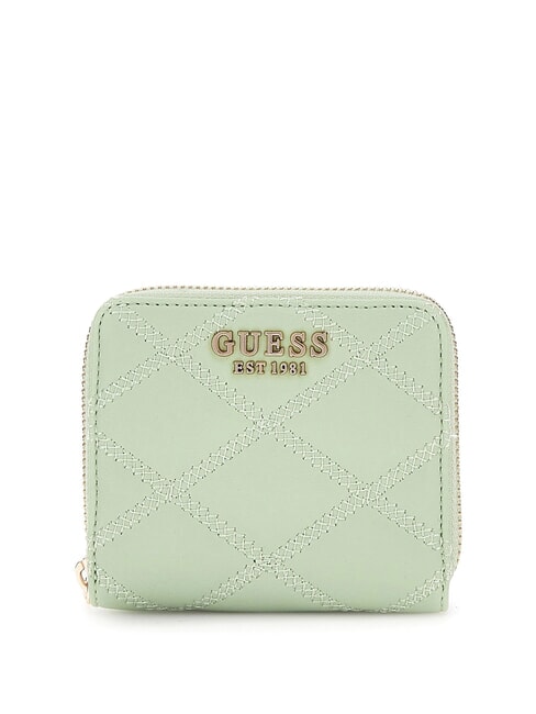 GUESS TAMSIN Petit portefeuille zippé céladon - Portefeuilles Femme