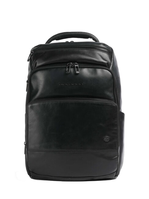 PIQUADRO W136 Sac à dos pour ordinateur portable 14 pouces, en cuir Noir - Sacs à dos pour ordinateur portable