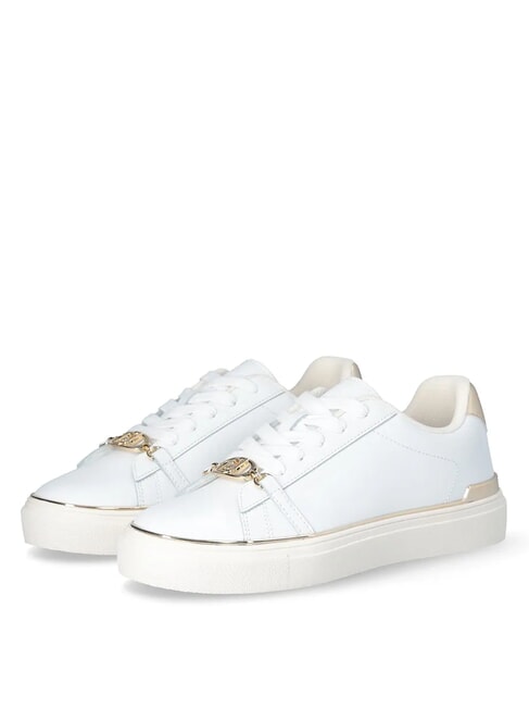 LIUJO KIKI 01 Baskets en cuir blanc / or clair - Chaussures Femme