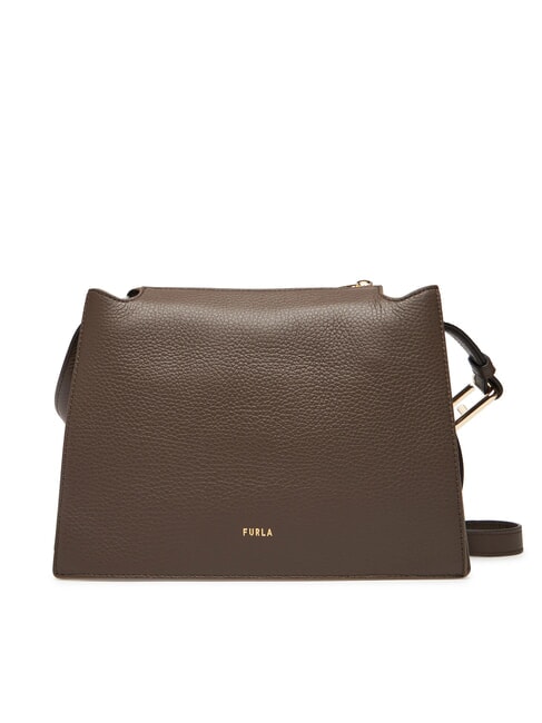 FURLA NUVOLA  Sac bandoulière, en cuir acajou - Sacs pour Femme