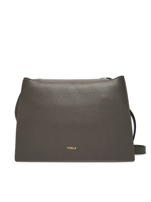 FURLA NUVOLA  Sac bandoulière, en cuir gris urbain - Sacs pour Femme