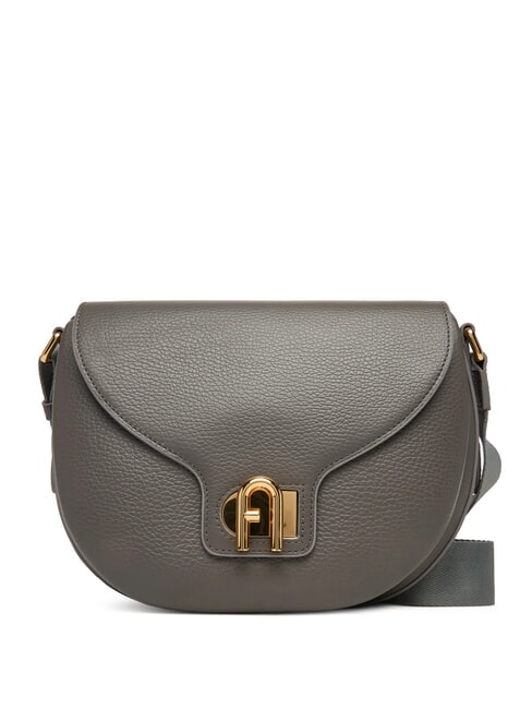 FURLA LOTUS Sac en cuir avec bandoulière logotée gris urbain/tons gris urbains - Sacs pour Femme