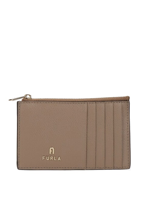 FURLA CAMELIA Portefeuille plat en cuir grège - Portefeuilles Femme