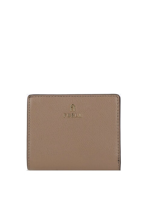 FURLA CAMELIA Portefeuille compact en cuir grège - Portefeuilles Femme