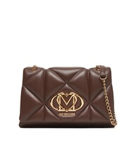 LOVE MOSCHINO EMBOSSED Sac &agrave; bandouli&egrave;re / sac &agrave; bandouli&egrave;re chocolat - Sacs pour Femme - 1