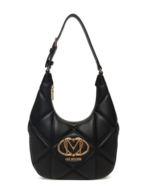 LOVE MOSCHINO EMBOSSED Sac bandoulière hobo Noir - Sacs pour Femme