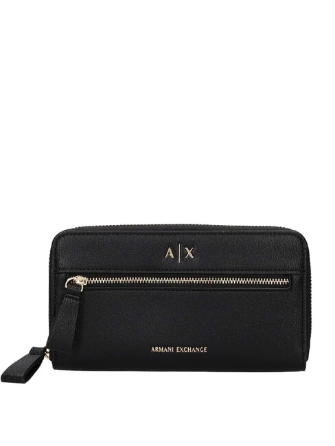 ARMANI EXCHANGE A|X Portefeuille zippé noir - Portefeuilles Femme