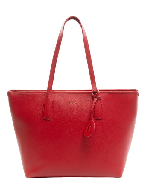 FURLA CLASSIC Sac cabas en cuir imprimé Andromeda Rouge vénitien - Sacs pour Femme