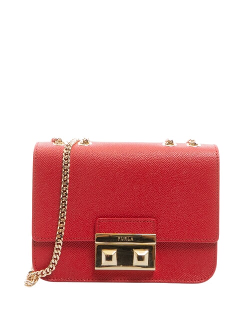 FURLA BELLA  Mini sac bandoulière, en cuir Rouge vénitien - Sacs pour Femme