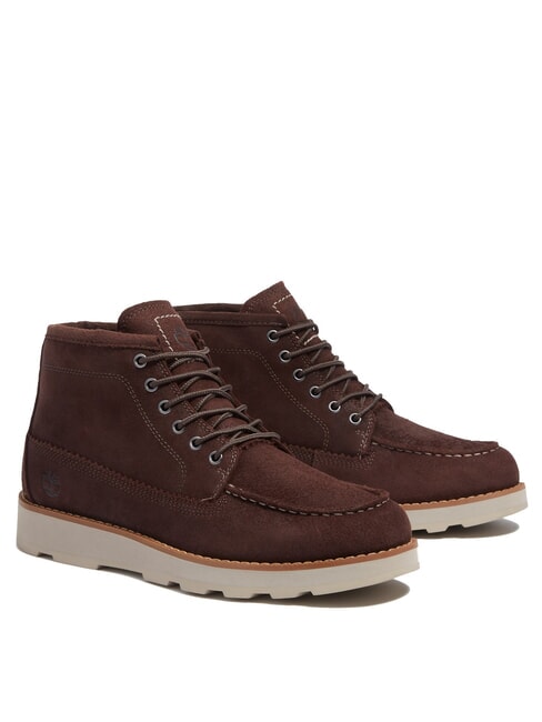 TIMBERLAND BRITTON MILLS bottes en cuir daim marron foncé - Chaussures Homme