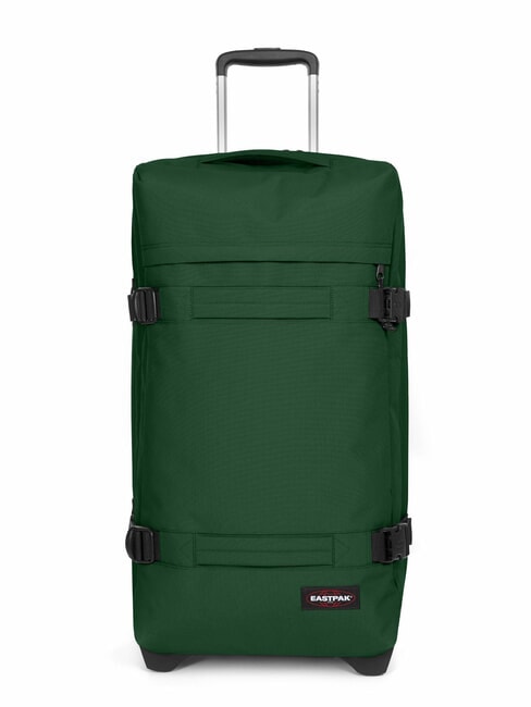 EASTPAK TRANSIT'R M Chariot de taille moyenne soies vertes - Valises Semi-rigides