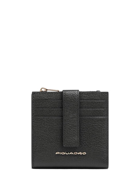PIQUADRO W140 Portefeuille plat en cuir Noir - Portefeuilles Homme