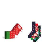 HAPPY SOCKS X-MAS Coffret cadeau de 3 paires de chaussettes - Chaussettes pour hommes