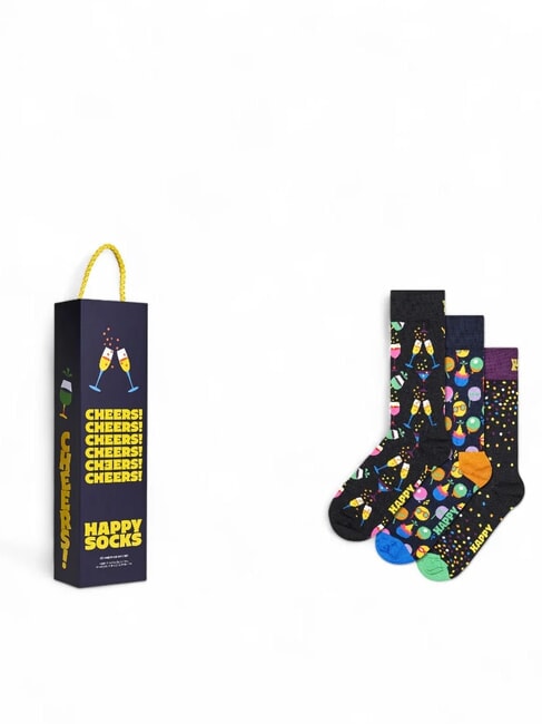 HAPPY SOCKS CELEBRATIONS Coffret cadeau de 3 paires de chaussettes noir - Chaussettes pour hommes