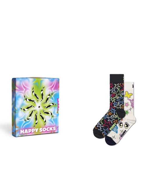 HAPPY SOCKS SPINNING WHEEL Coffret cadeau de 2 paires de chaussettes blanc - Chaussettes Femme