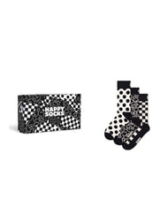 HAPPY SOCKS BLACK AND WHITE Coffret cadeau de 3 paires de chaussettes - Chaussettes Femme