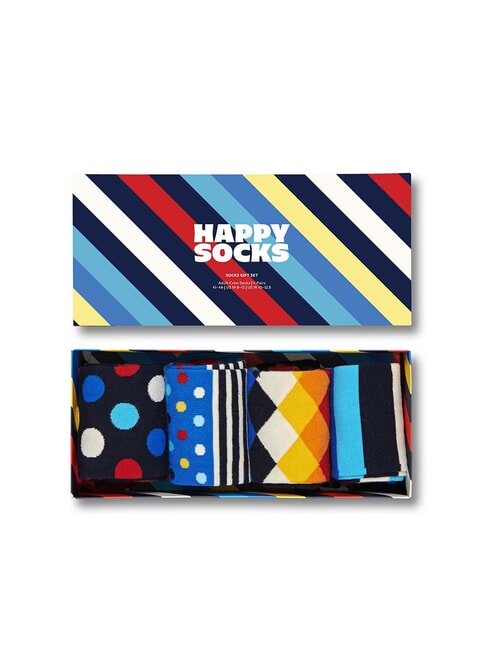 HAPPY SOCKS BLACK WEEK STRIPED Coffret cadeau de 4 paires de chaussettes multicolore - Chaussettes pour hommes