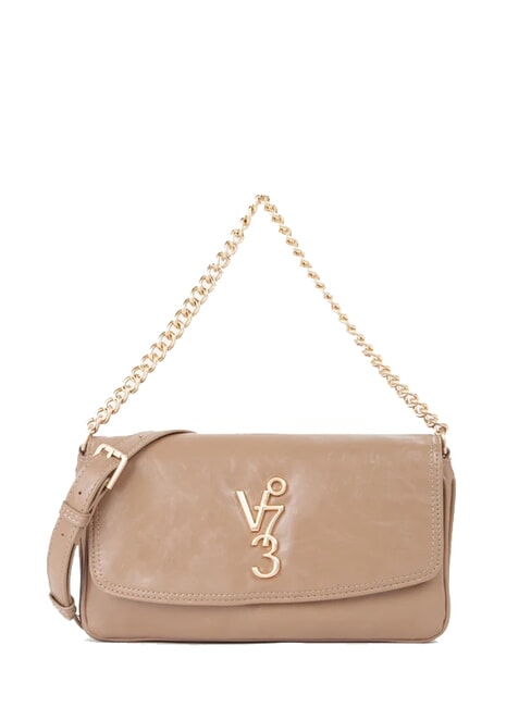 V73 LOUISE Sac à bandoulière moyen avec poignée en chaîne taupe - Sacs pour Femme
