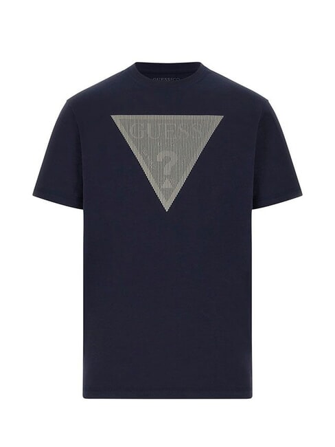 GUESS TRIANGLE LOGO T-shirt à manches courtes coupe régulière smartblue - T-shirt
