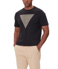 GUESS TRIANGLE LOGO T-shirt à manches courtes coupe régulière - T-shirt