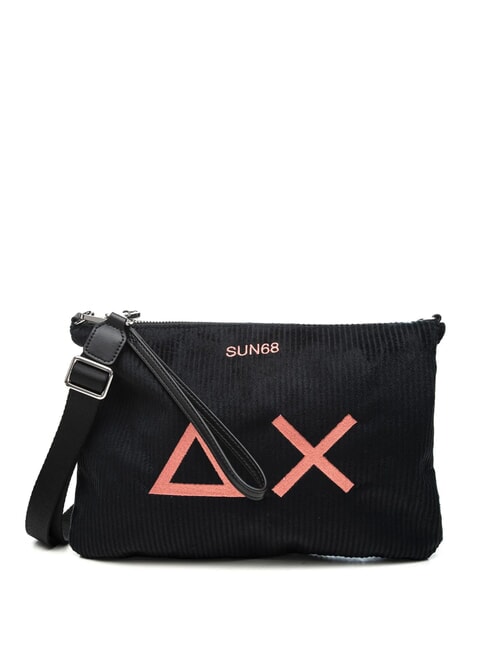 SUN68 CORDUROY Pochette avec dragonne et bandoulière noir - Sacs pour Femme