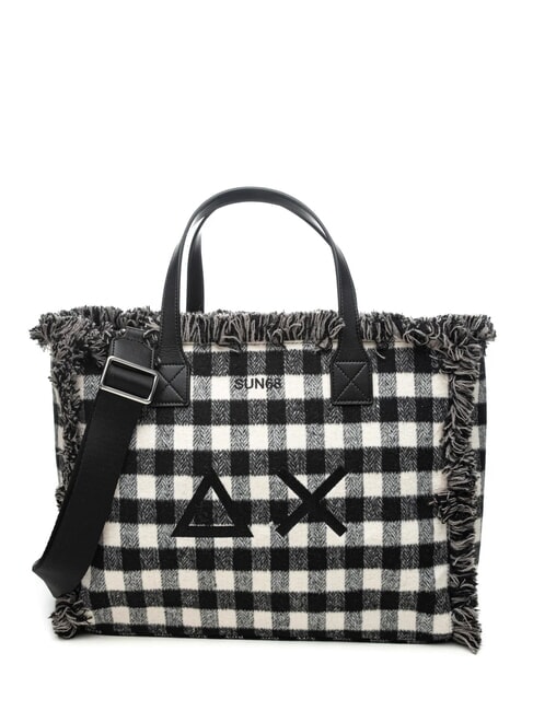 SUN68 CALI TARTAN Sac à main avec bandoulière noir - Sacs pour Femme