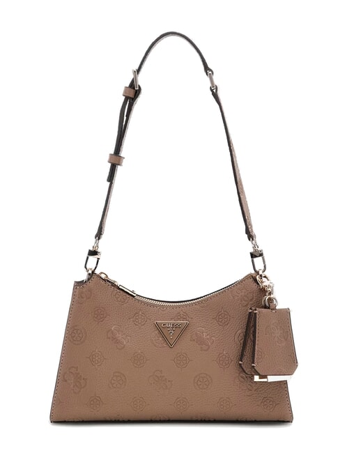GUESS CRESIDIA II Sac à bandoulière avec fermeture éclair logo taupe foncé - Sacs pour Femme
